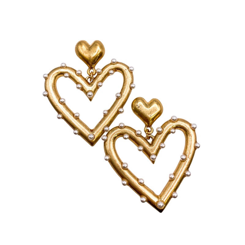 Love Bug Drop Earring|Vintage Gold