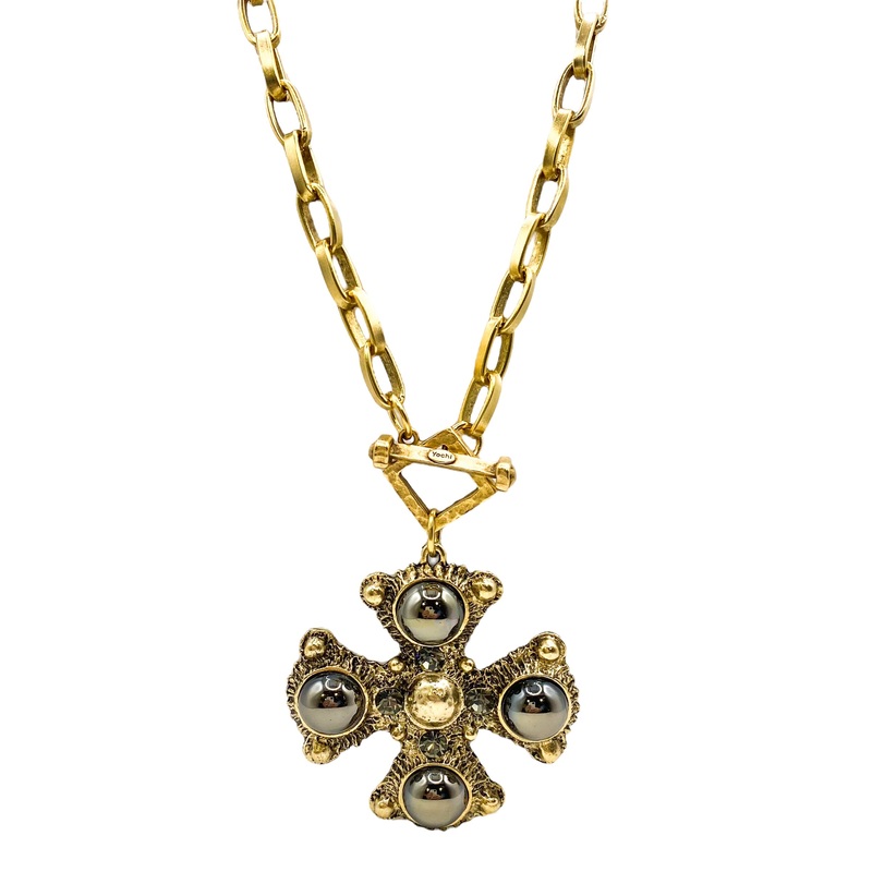 Over This Hills Cross Necklace | Yochi – FINAL SALE