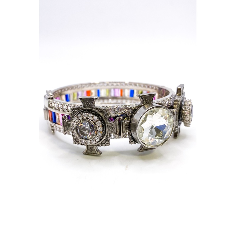 Quartz Crosses Multi Quartz Bangle | Rockstar In Rome