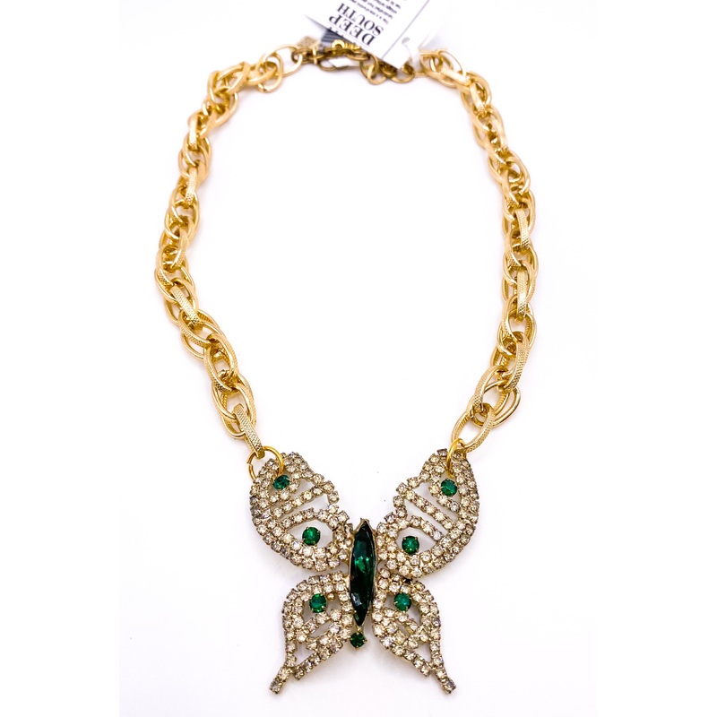 1940s Butterfly Brooch 1960s Chain Necklace | Made In The Deep South