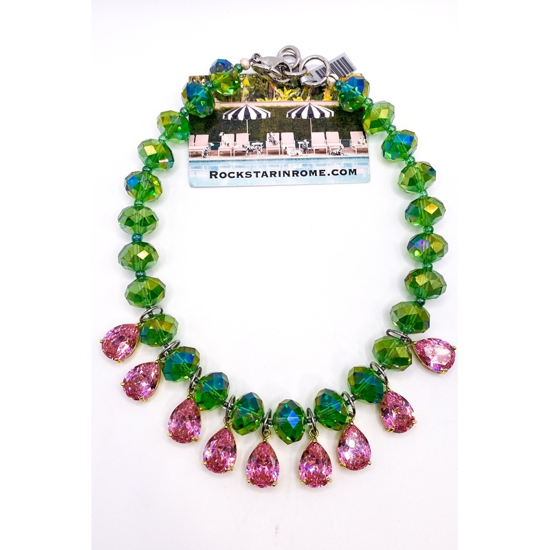 Pink Quartz Drop Necklace | Rockstar In Rome