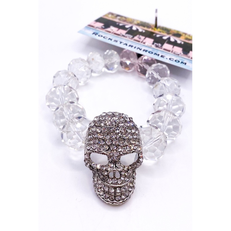 Vintage Pave Skull Bracelet | Rockstar In Rome