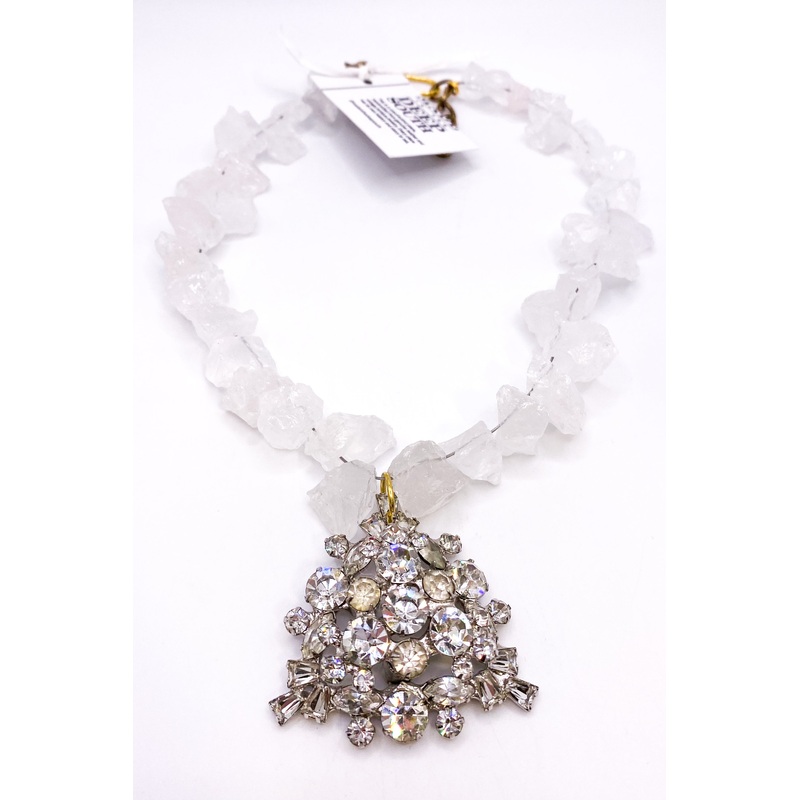 1950s Brooch 1960s Quartz Nugget Necklace| Made In The Deep South