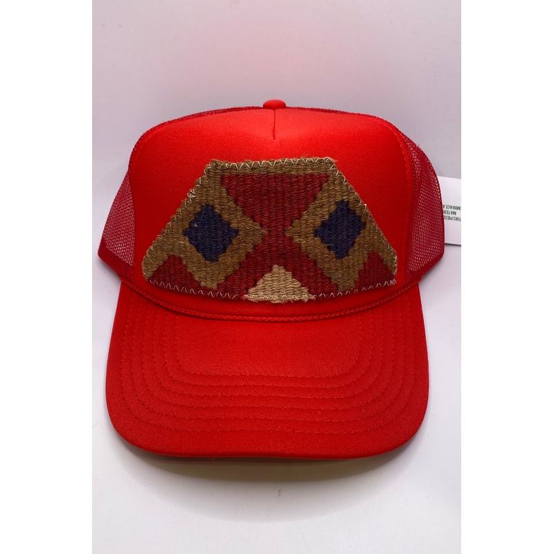 Kilim Trucker Hat – Red 140 – FINAL SALE