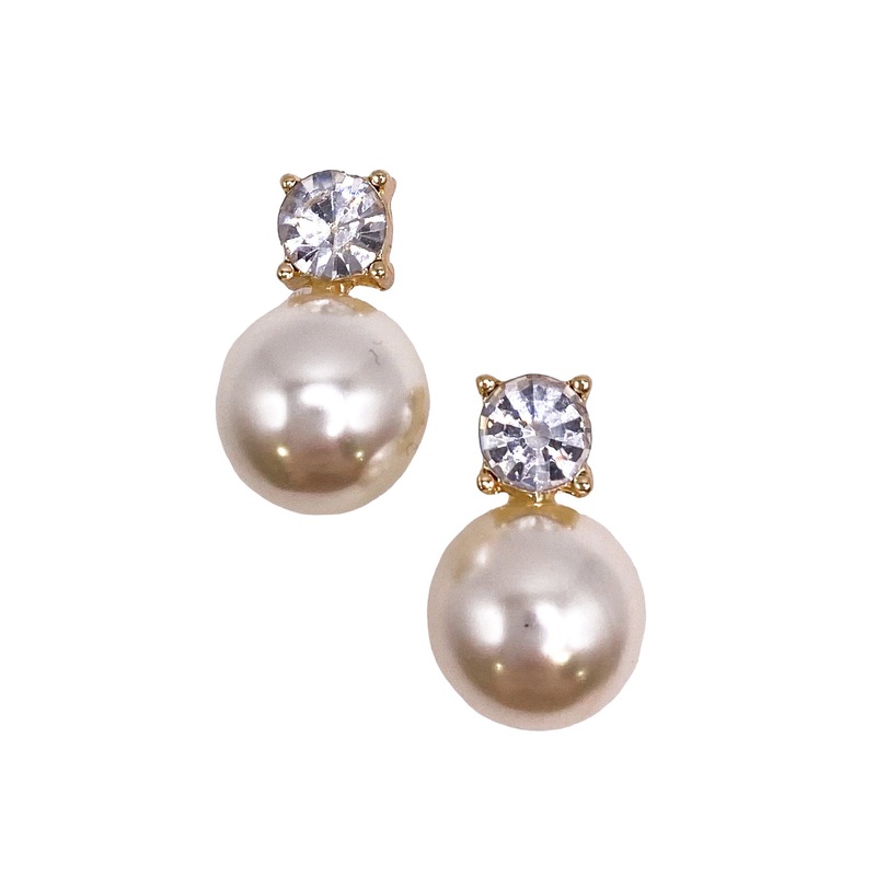 Sunday Morning Studs|Gold/Cream