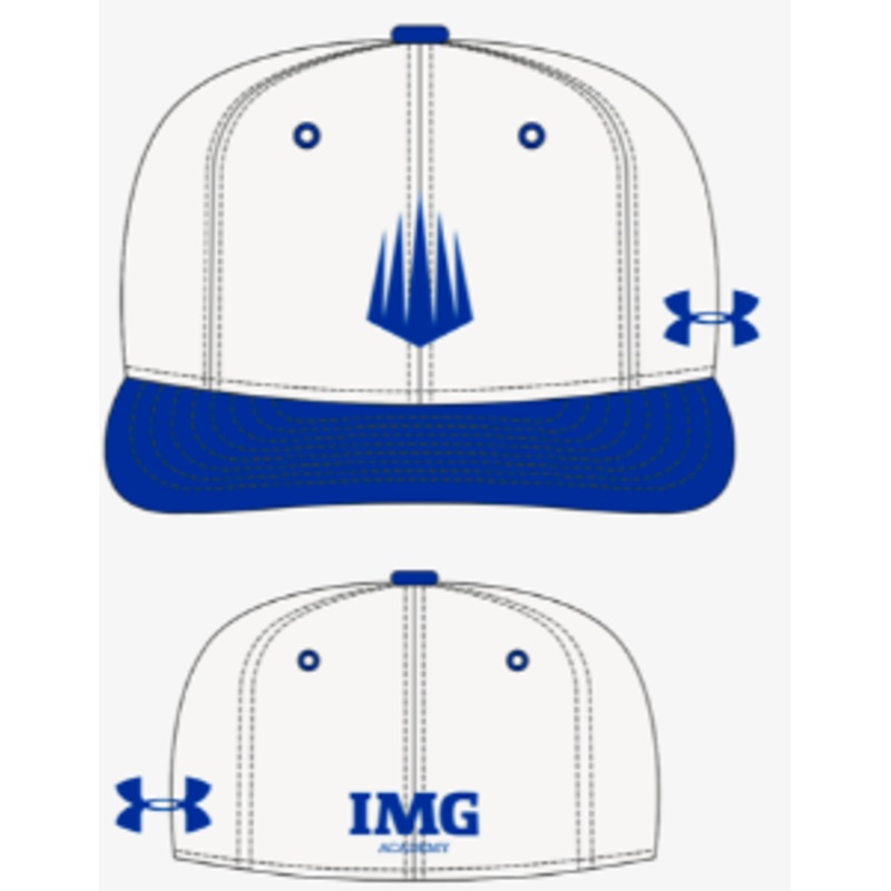 IMG Fitted Baseball Hat|White|6 3/4|6 7/8|7|7 1/8|7 1/4|7 3/8|7 1/2|7 5/8