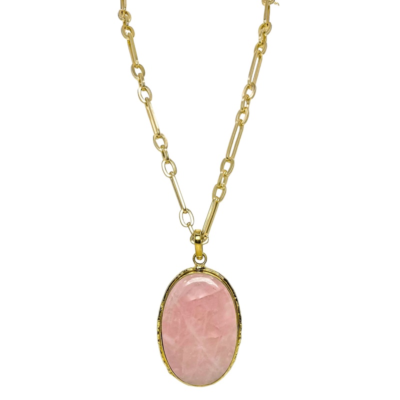 Kassy Necklace – Rose Quartz