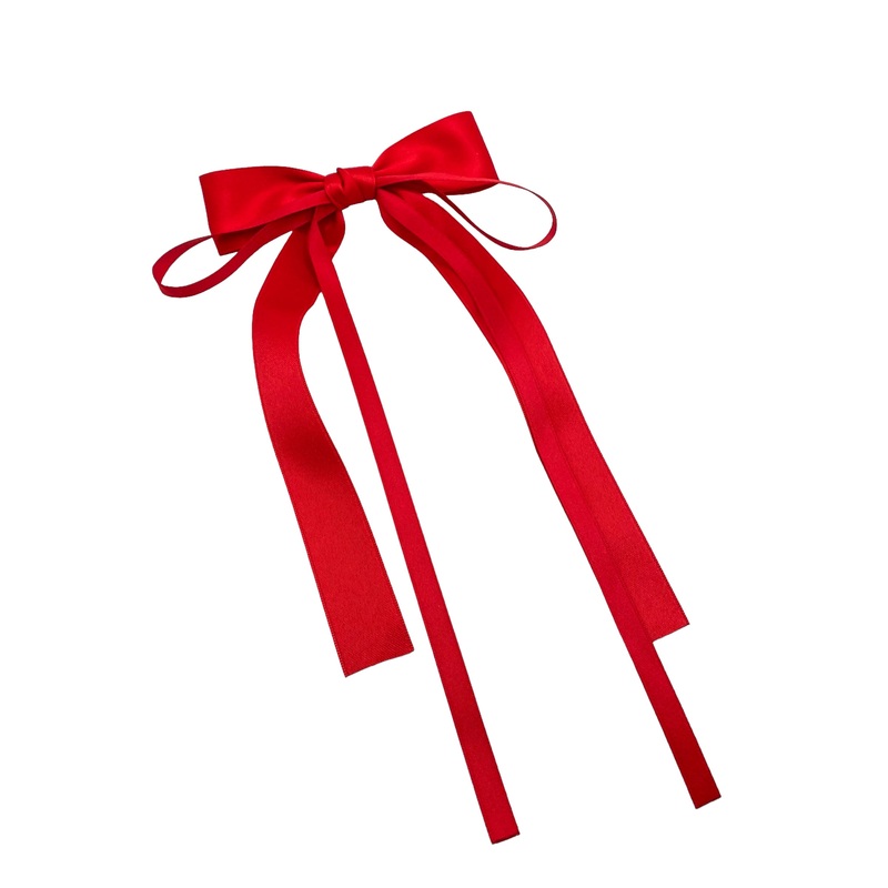 Seeing Double Bow Barrette|Red