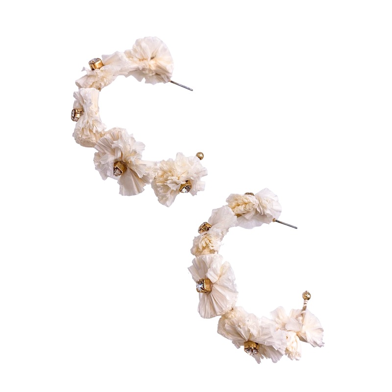 Headliner Hoops – Ivory – FINAL SALE