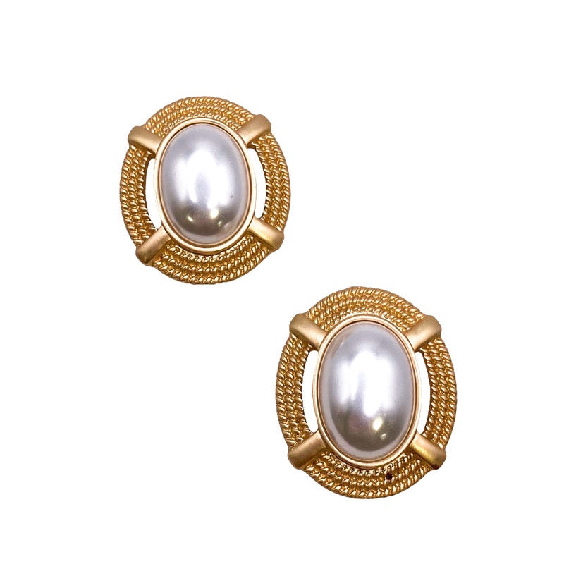 Kate Earring – FINAL SALE|White/MG