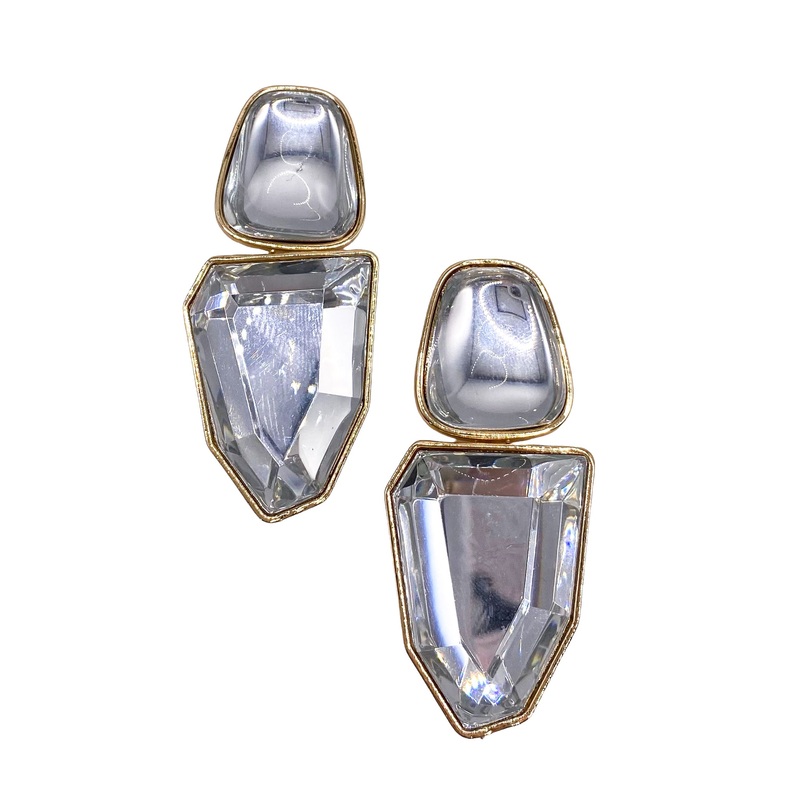 Perfect Gem Earring – Clear – FINAL SALE