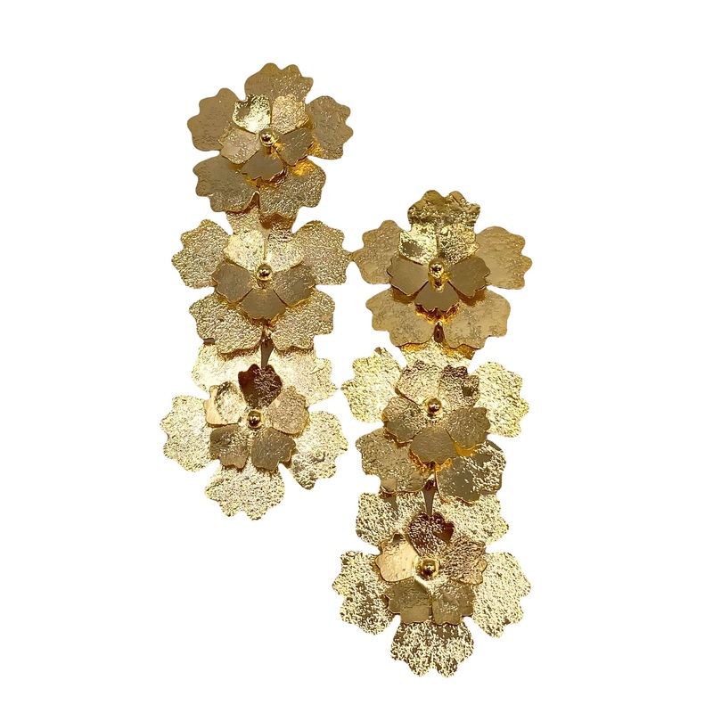 Triple Treat Earring – Gold | Treasure Jewels