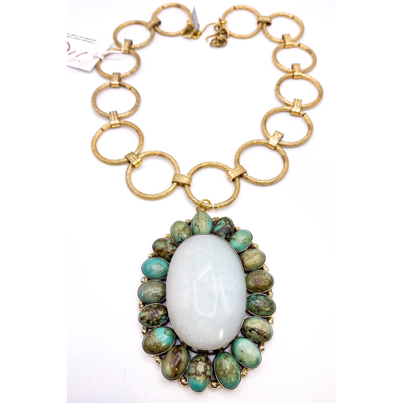 1960s Agate & Turquoise 1950s Belt Necklace | Made in The Deep South