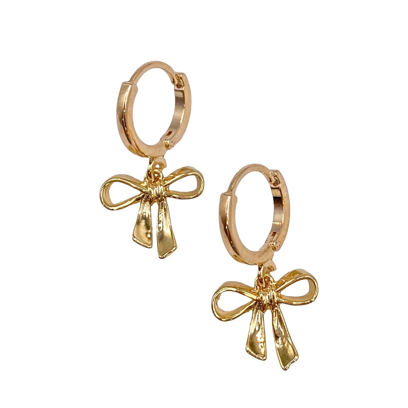 Cute As A Bow Huggie Earrings – FINAL SALE