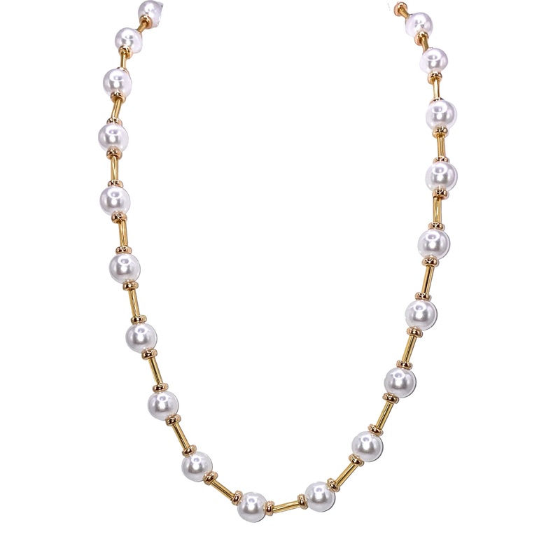 Doing Well Necklace – Cream/Gold