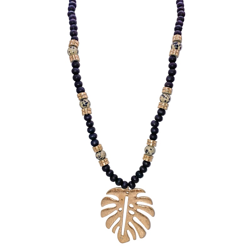 Having Fun Beaded Necklace|Black