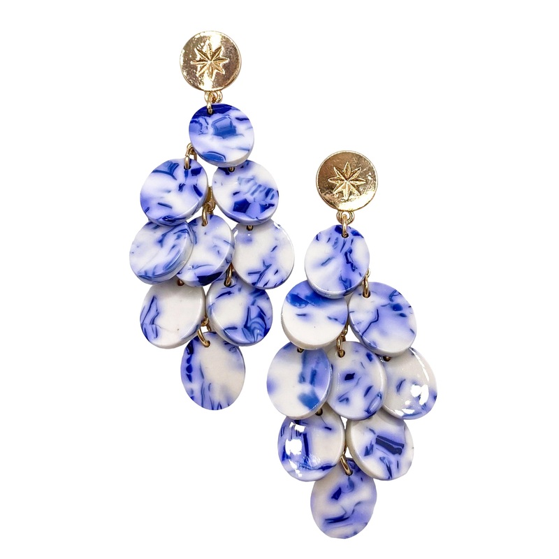 Making Waves Earrings – Blue – FINAL SALE