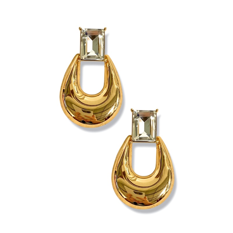 Pretty Thing Earrings|Clear/Gold