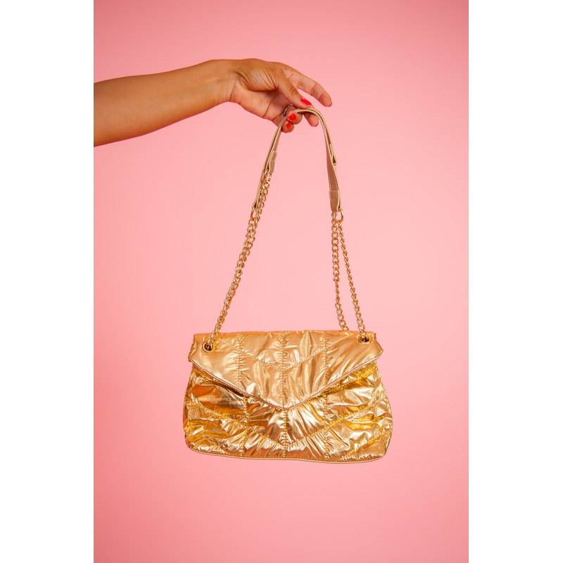 Blending In Shoulder Bag – Gold – FINAL SALE