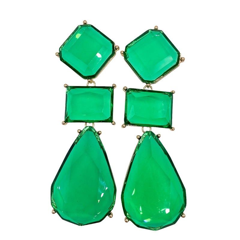 Drop The Ball Earrings – Green