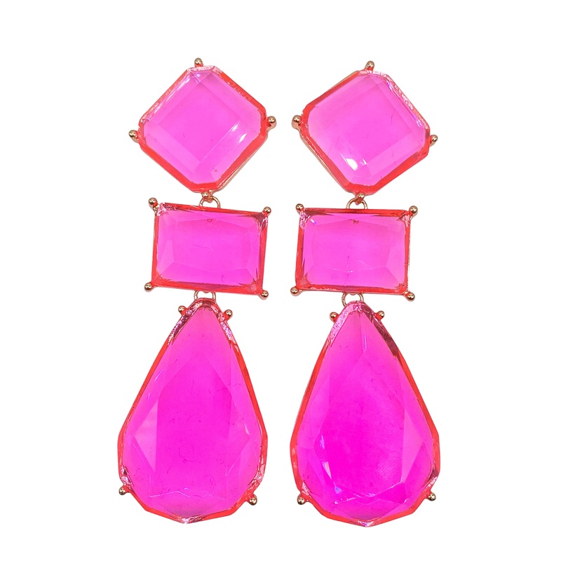 Drop The Ball Earrings – Pink|Pink