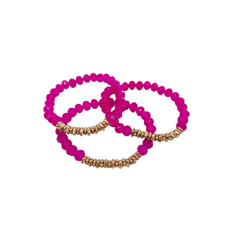 Little Things Bracelet Set – Fuchsia