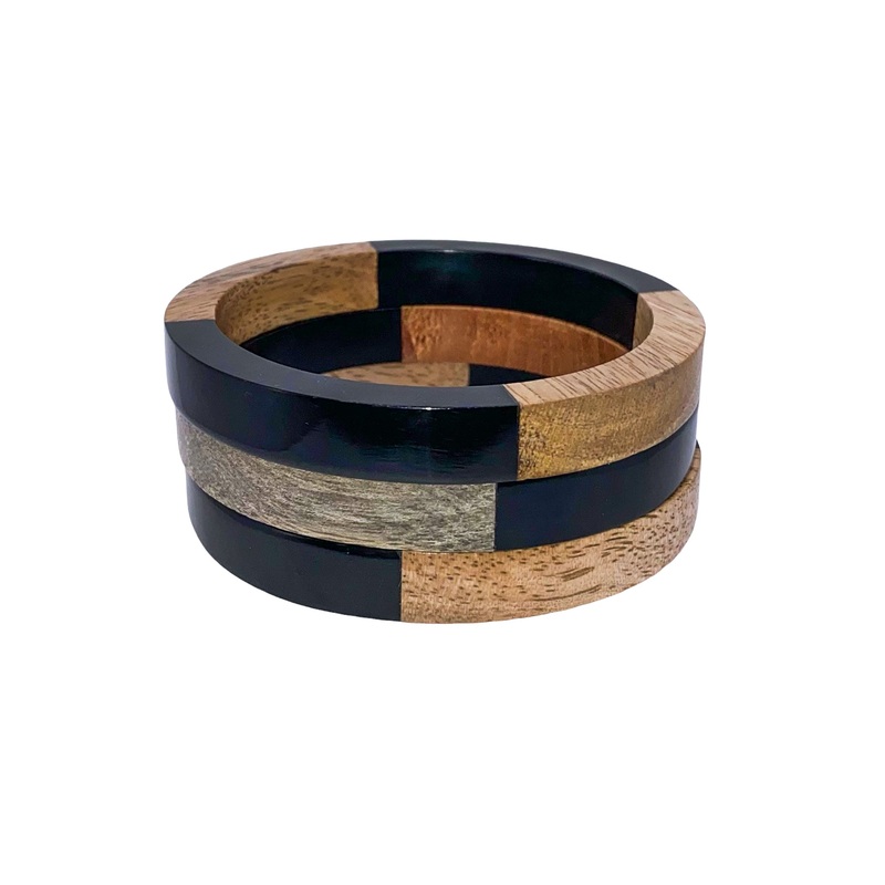 Yours Truly Bracelet Set – Black – FINAL SALE