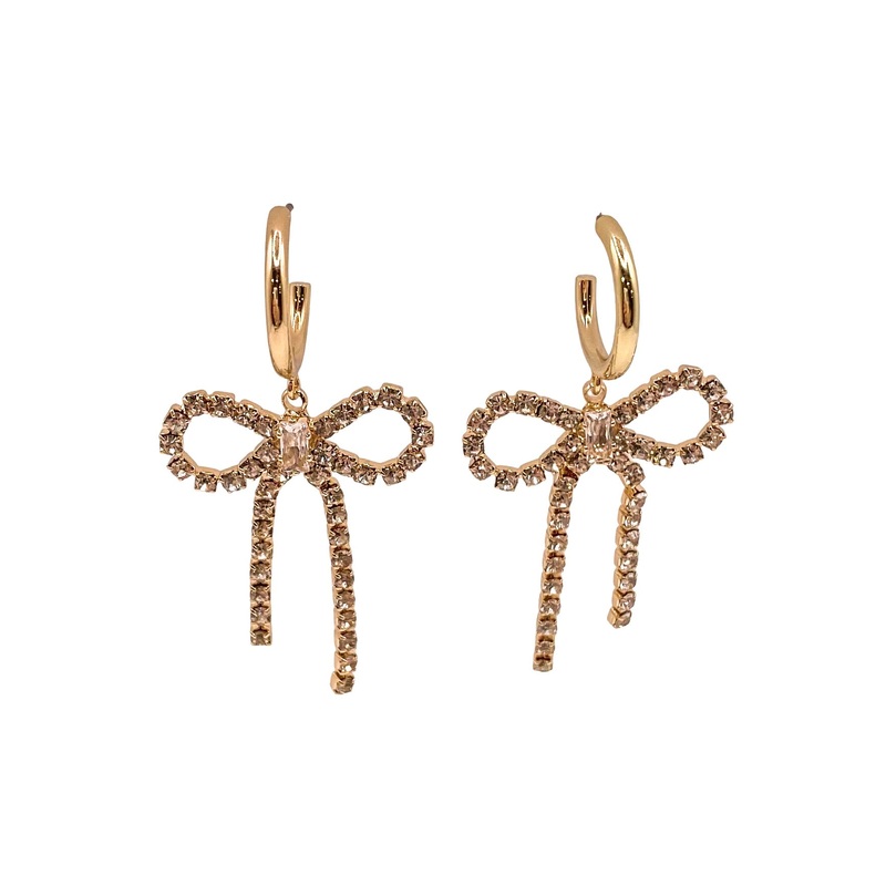 Emily Earring – FINAL SALE|Clear/Gold