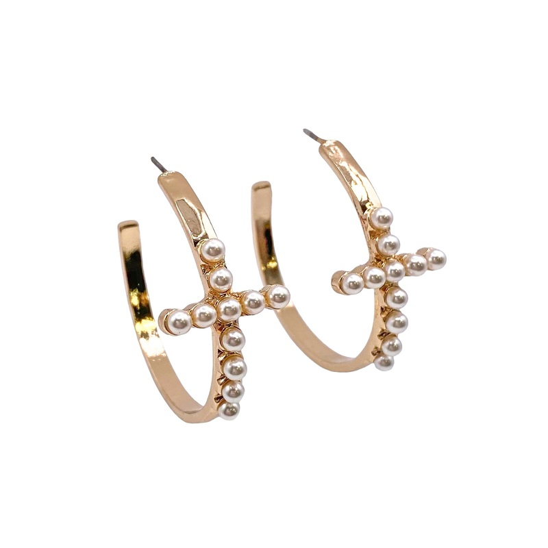 Proud Moment Hoop|Cream/Gold