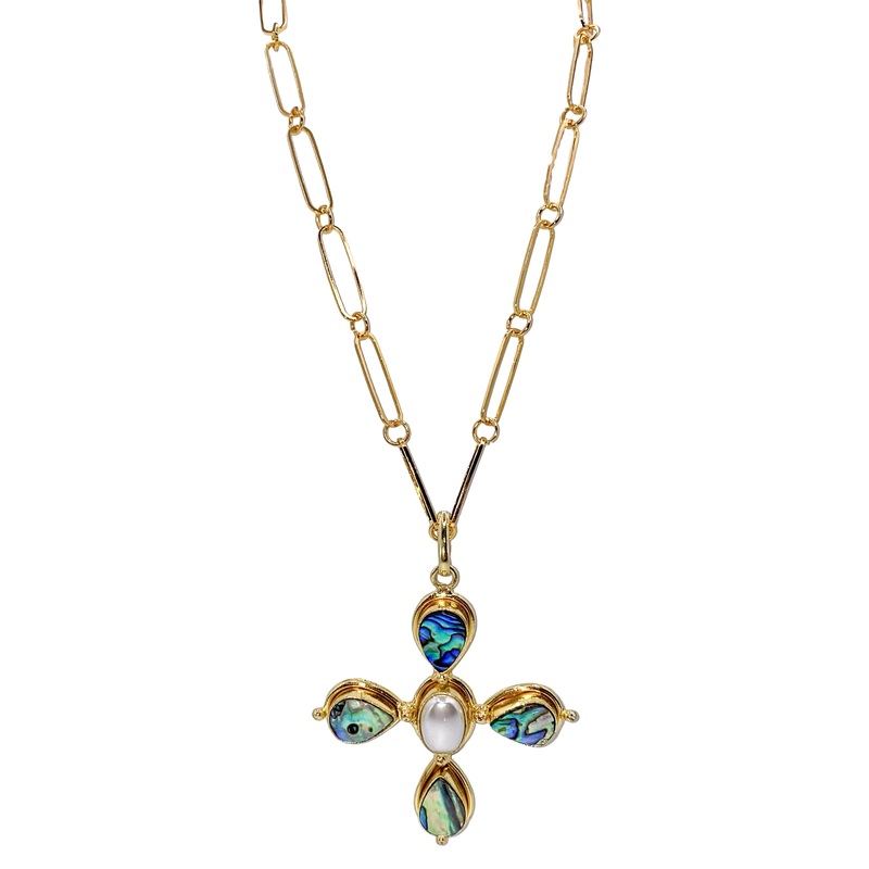 Sissy Necklace|Gold/Abalone