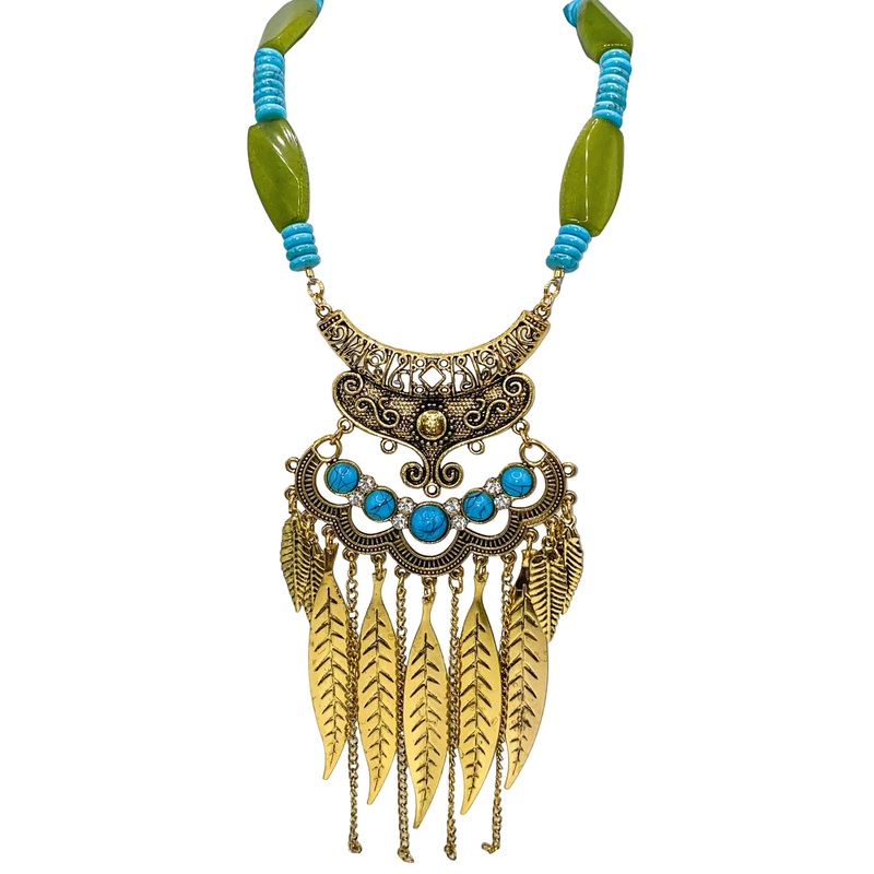1970s Pendant Jade Bead Necklace | Made In The Deep South