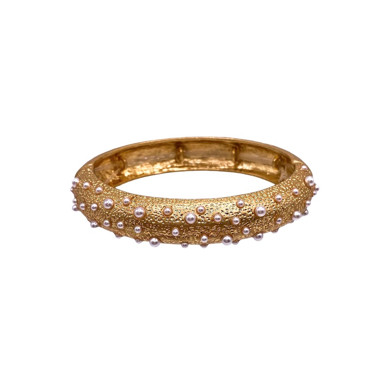 Hear You Clear Bracelet|Vintage Gold/Cream