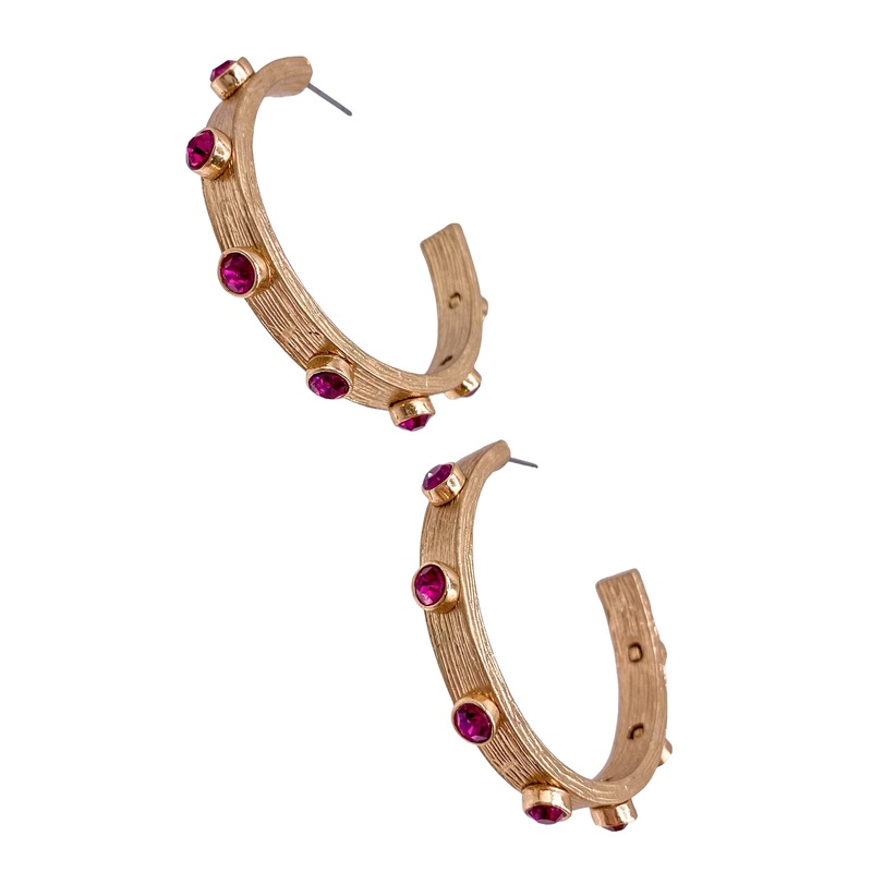 Remember When Hoops – Fuchsia – FINAL SALE
