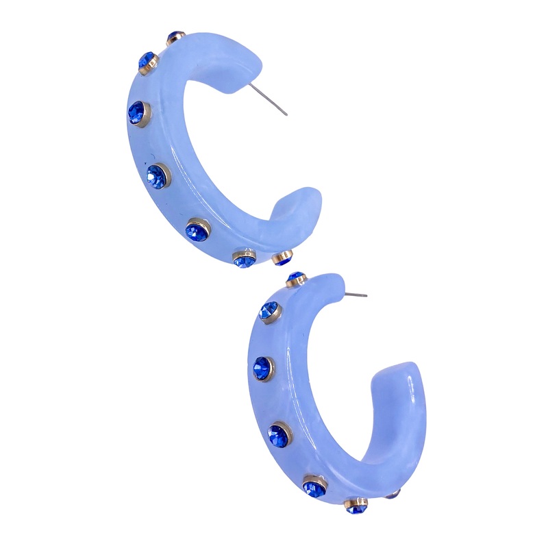 Skyler Hoops – Light Blue – FINAL SALE