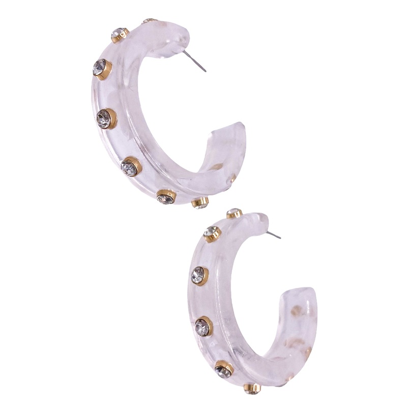 Skyler Hoops – White – DOORBUSTER