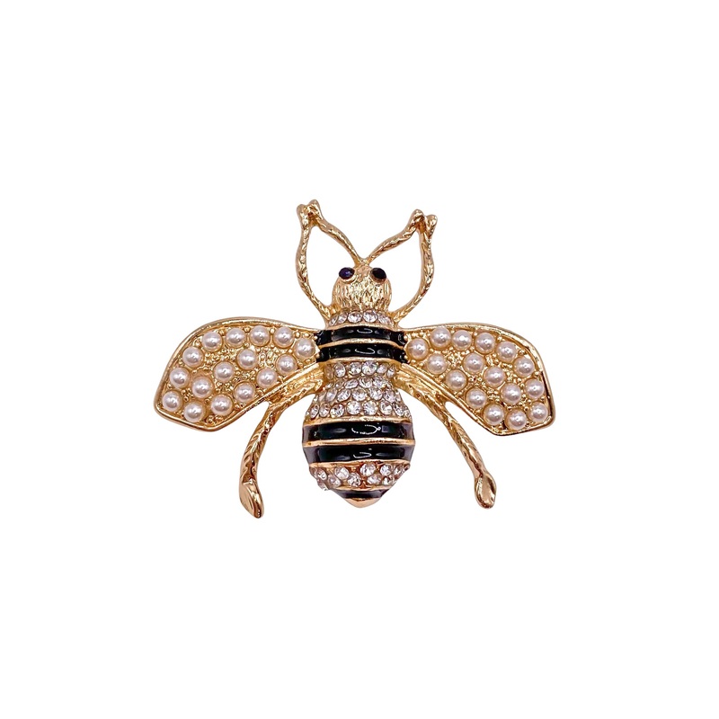Very Busy Brooch – Gold Cream|Gold/Cream