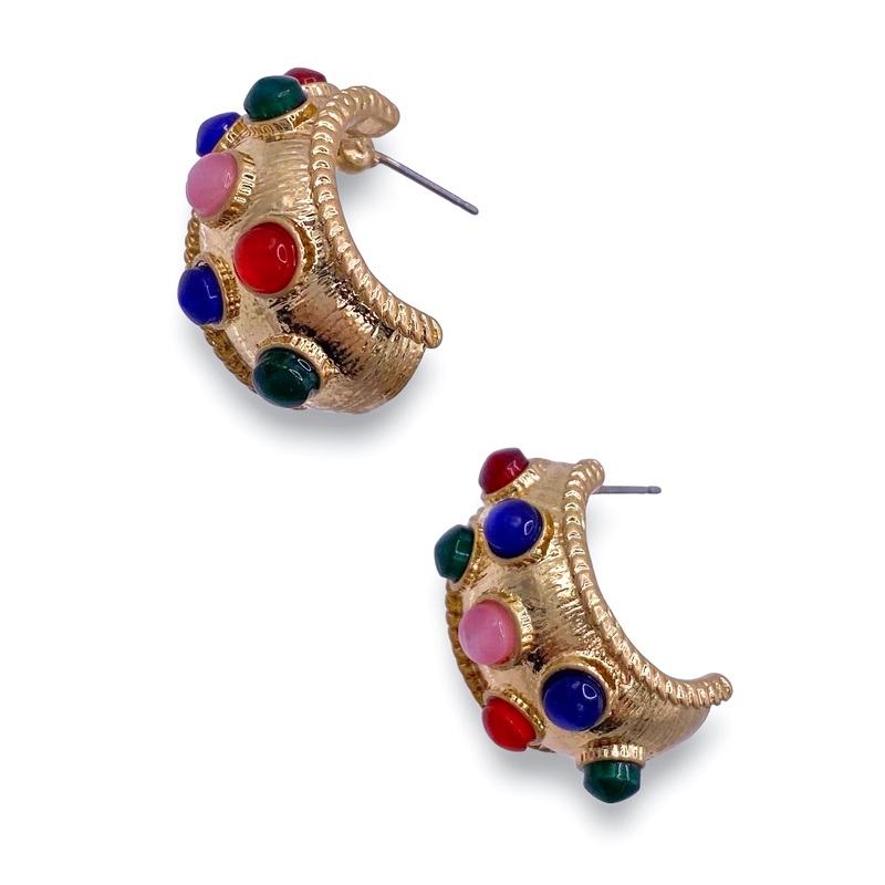 Be Bold Hoops – FINAL SALE|Multi/Gold