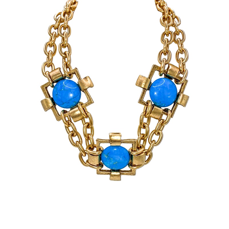 Bring Me Peace Necklace – Turquoise | Yochi – DOORBUSTER