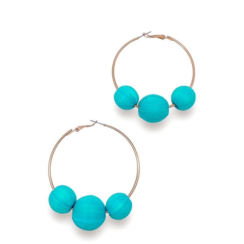 Major Moment Turquoise Hoops Earrings *Final Sale*