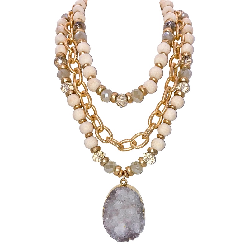 Now On The Go Necklace|Ivory