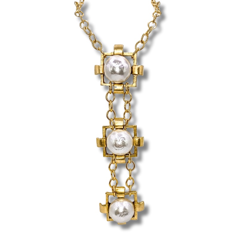 Perfect Feeling Necklace – Pearl | Yochi – FINAL SALE