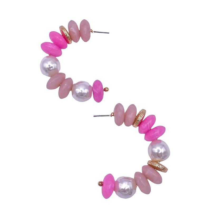 Pure Joy Hoops – Pink|Pink