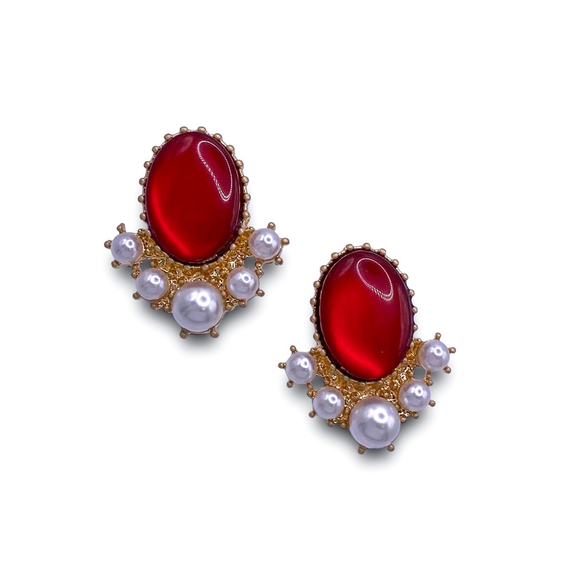 Here I Am Earrings – Red – FINAL SALE