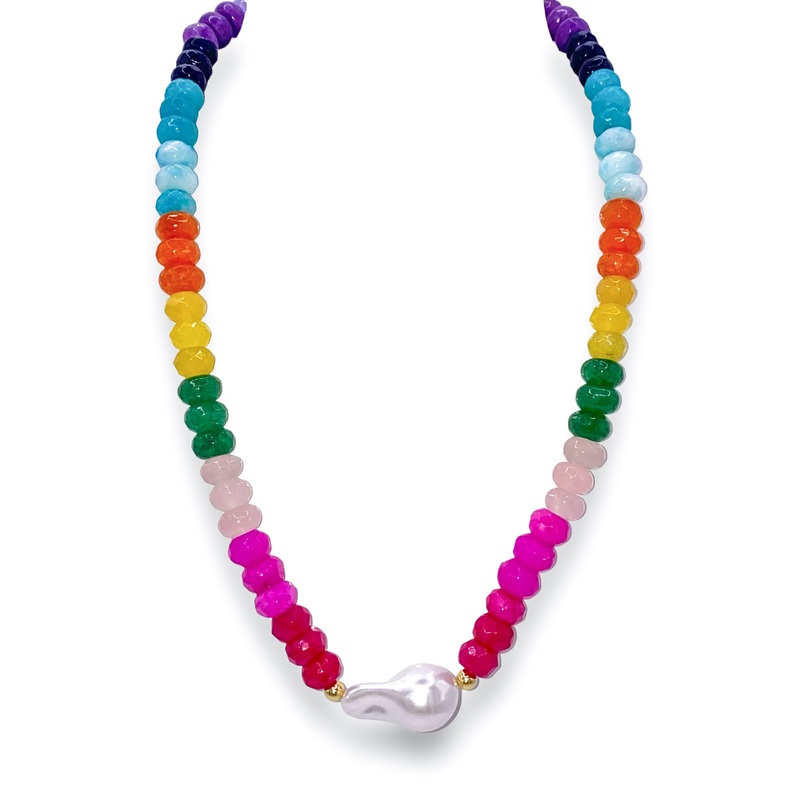 Lily Necklace – Multi Pearl
