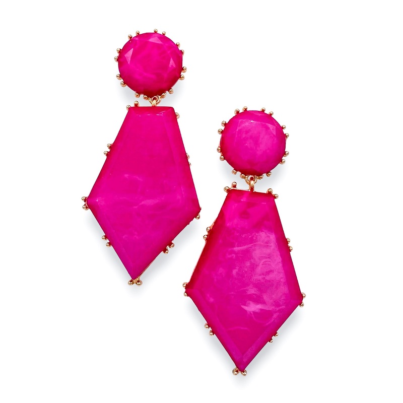 Royal Earrings – Fuchsia – FINAL SALE