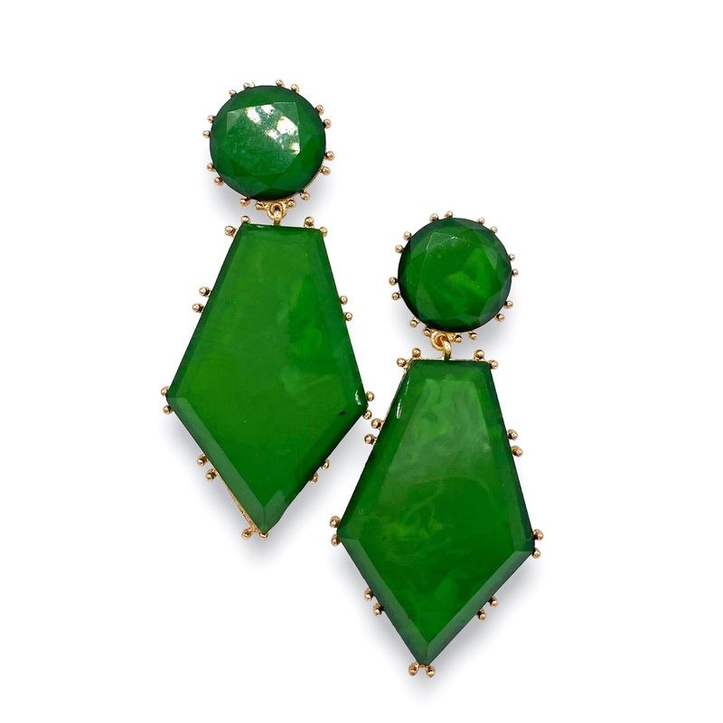 Royal Earrings – Green – FINAL SALE