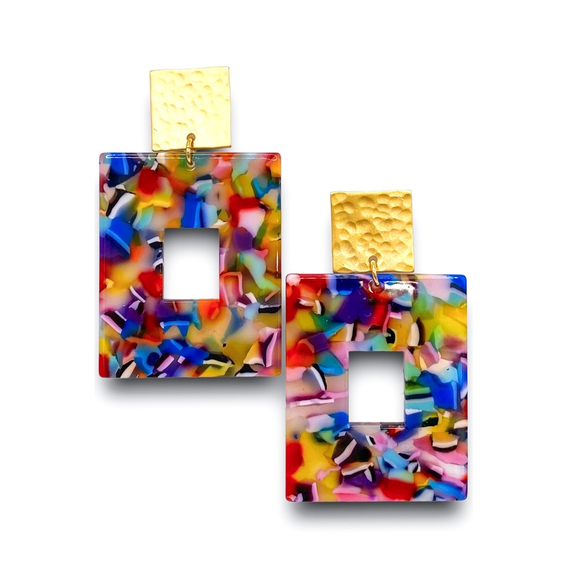 Time Flies Earring – Confetti