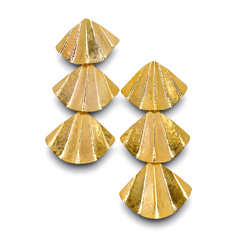 Triple Abanico Earrings | Treasure Jewels