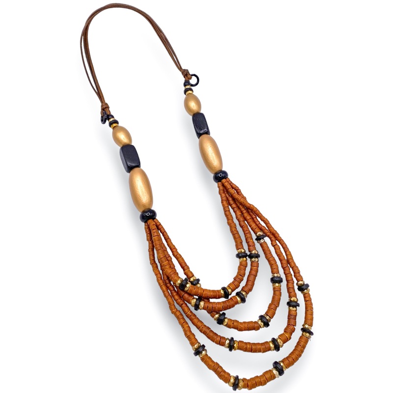 Brace Yourself Necklace|Brown/Multi