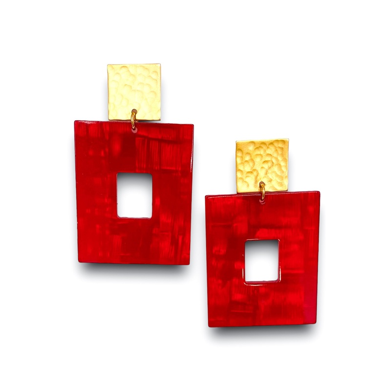 Time Flies Earring – Red Prism | Virtue – FINAL SALE